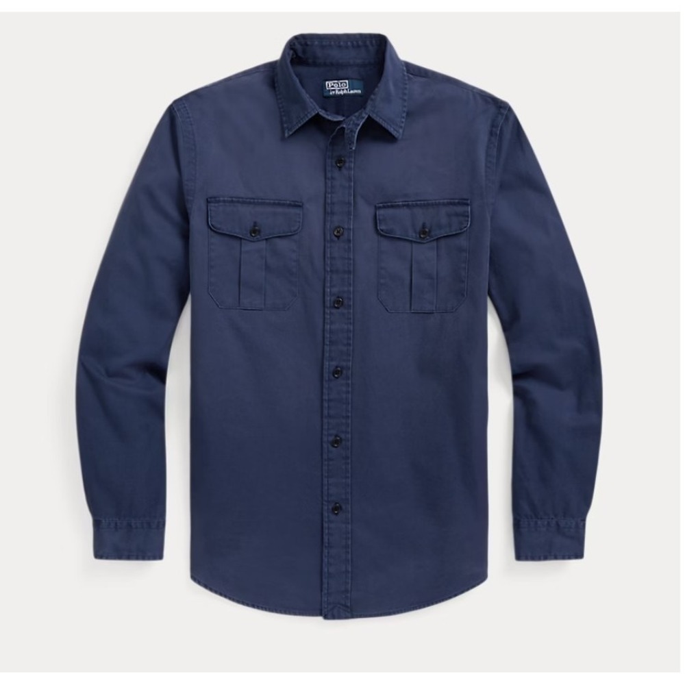 Polo Ralph Lauren Classic Fit Chino‎ Workshirt Mens XL Navy Button Up NWOT